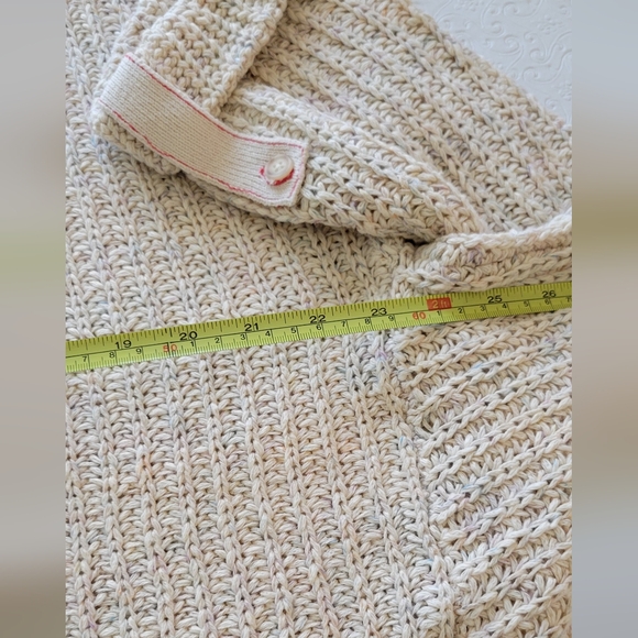 Anthropologie cable sweater women's size Medium cream nwt - Picture 7 of 14